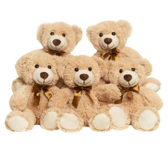 5 Packs Teddy Bear Stuffed Animal Plush Toys Gift for Kid Girlfriend 13.5 Inches